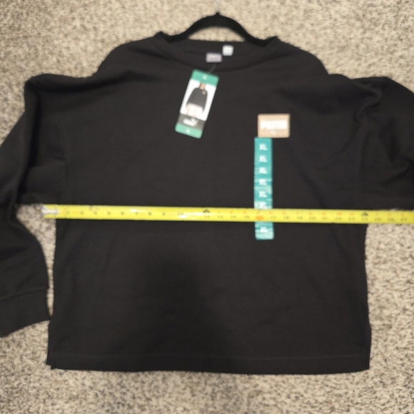 PUMA Women's Fleece Crewneck Sweatshirt Badge Black NWT Size XL - Picture 10 of 16